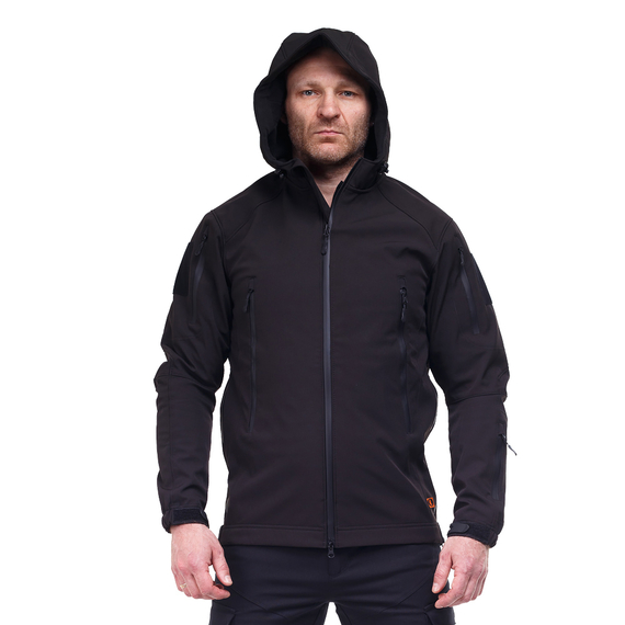 Тактическая куртка Soft Shell Spartan Police Black черная с капюшоном, Размер: 60-62 (XXL), фото 8
