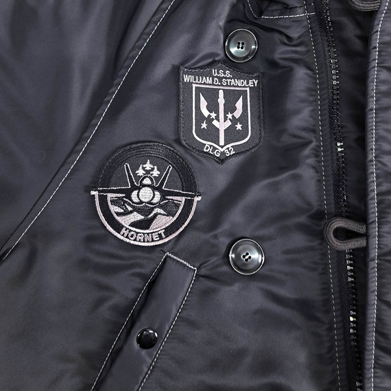 Зимняя куртка Аляска мужская черная N-3B Top Gun Black, Размер: 60-62 (XXL), фото 17