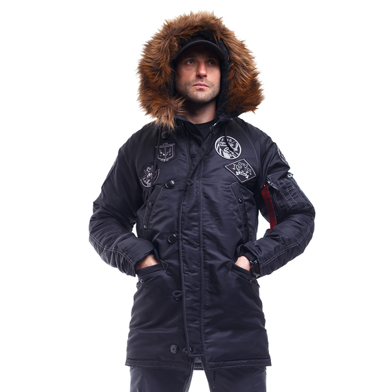 Зимняя куртка Аляска мужская черная N-3B Top Gun Black, Размер: 60-62 (XXL), фото 3