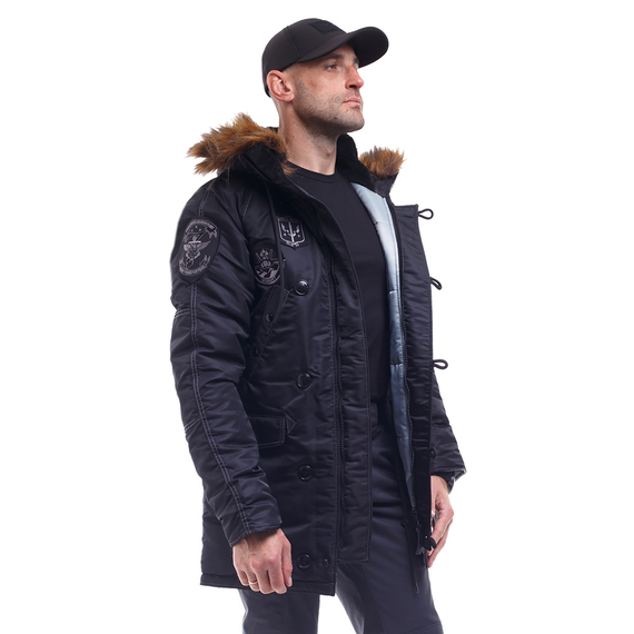 Зимняя куртка Аляска мужская черная N-3B Top Gun Black, Размер: 48-50 (M), фото 7