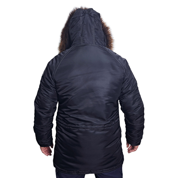 Зимняя куртка Аляска мужская черная N-3B Top Gun Black, Размер: 40-42 (XS), фото 9