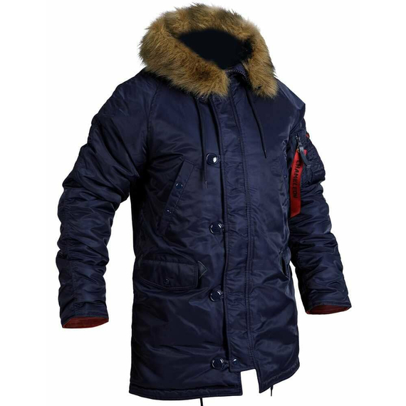 Чоловіча куртка Аляска синя Slim Fit N-3B Navy, Розмір: 52-54 (L), зображення 6