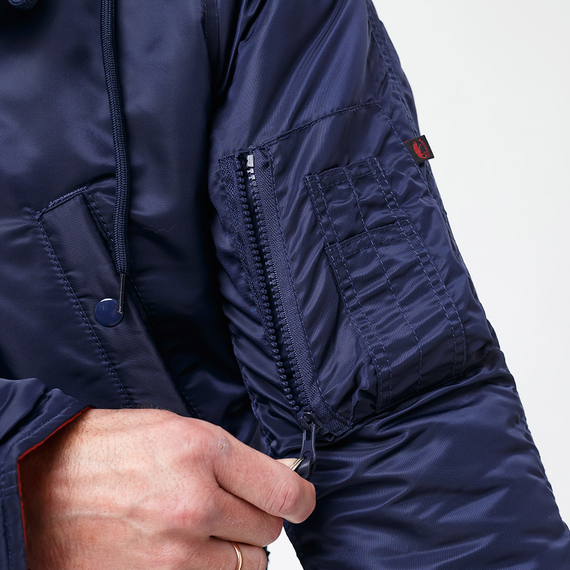 Чоловіча куртка Аляска синя Slim Fit N-3B Navy, Розмір: 52-54 (L), зображення 24