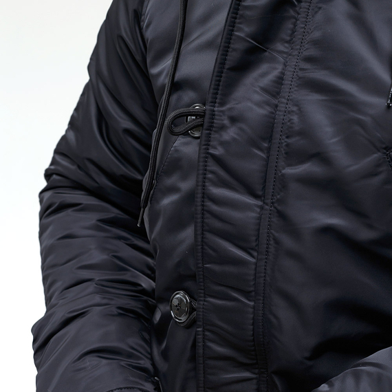 Куртка Аляска мужская зимняя Slim Fit N-3B Black, Размер: 48-50 (M), фото 11