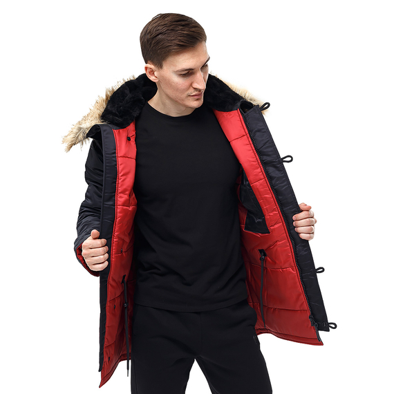 Куртка Аляска мужская зимняя Slim Fit N-3B Black, Размер: 44-46 (S), фото 2