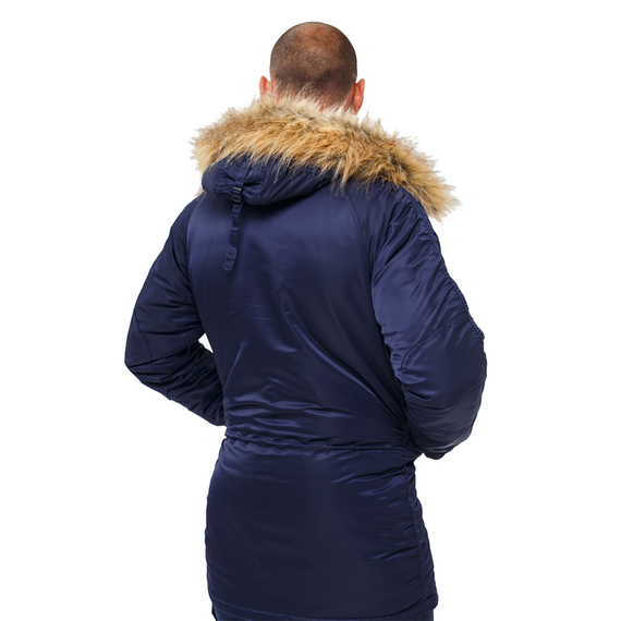 Мужская куртка Аляска синяя Slim Fit N-3B Navy, Размер: 44-46 (S), фото 4