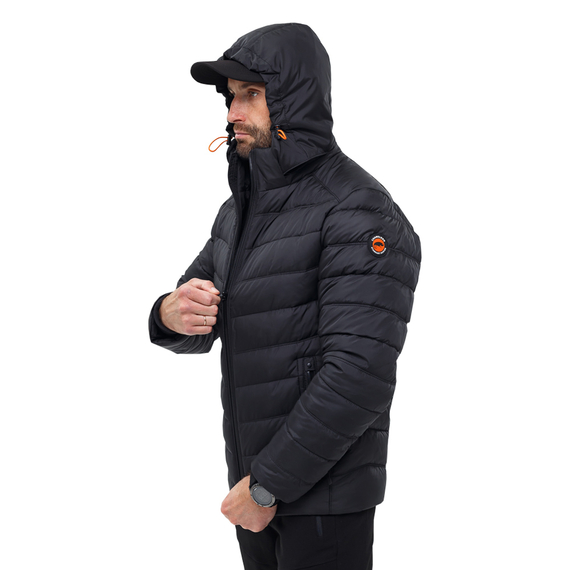 Чорна стьобана куртка чоловіча з капюшоном Proxima Black, Розмір: 44-46 (S), зображення 6