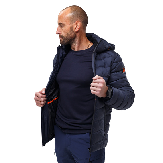Синяя мужская куртка спортивная с капюшоном Proxima Navy, Размер: 52-54 (L), фото 3