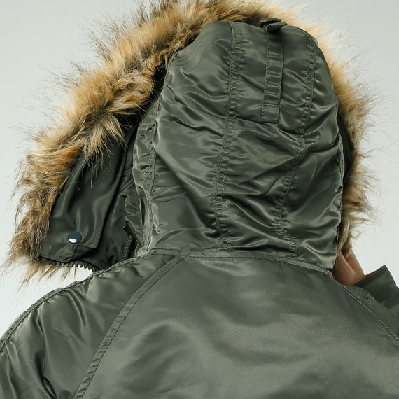 Чоловіча куртка Аляска Slim Fit N-3B Olive, Розмір: 52-54 (L), зображення 6