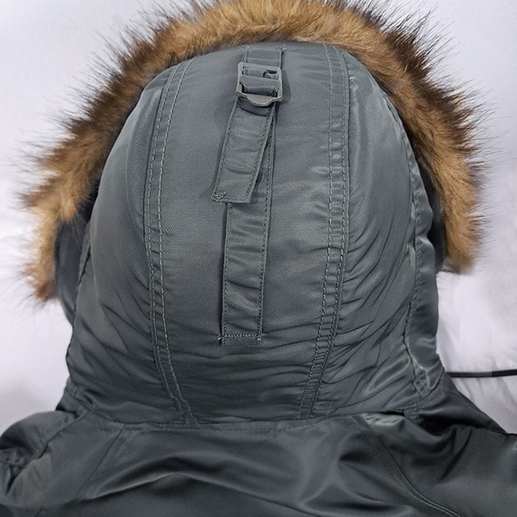 Серая мужская куртка Аляска Slim Fit N-3B Gray удлиненная, Размер: 48-50 (M), фото 29