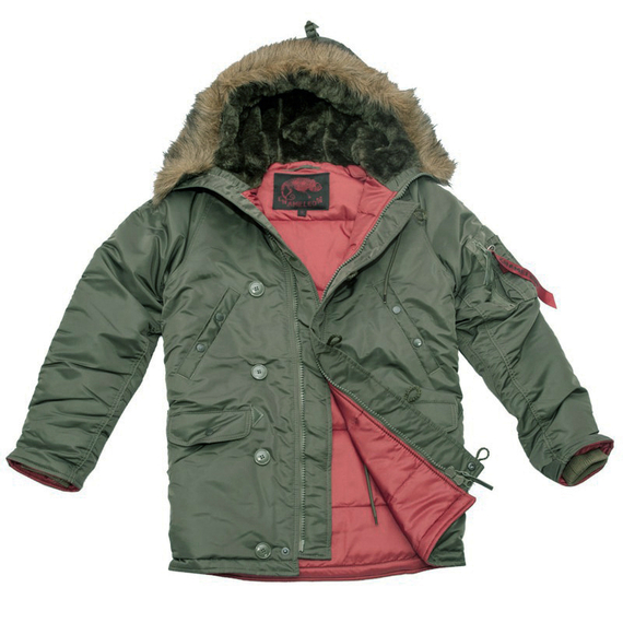 Чоловіча куртка Аляска Slim Fit N-3B Olive, Розмір: 52-54 (L), зображення 11