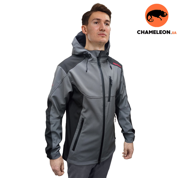 Куртка  Soft Shell Predator Grey/Black, Розмір: 44-46 (S)