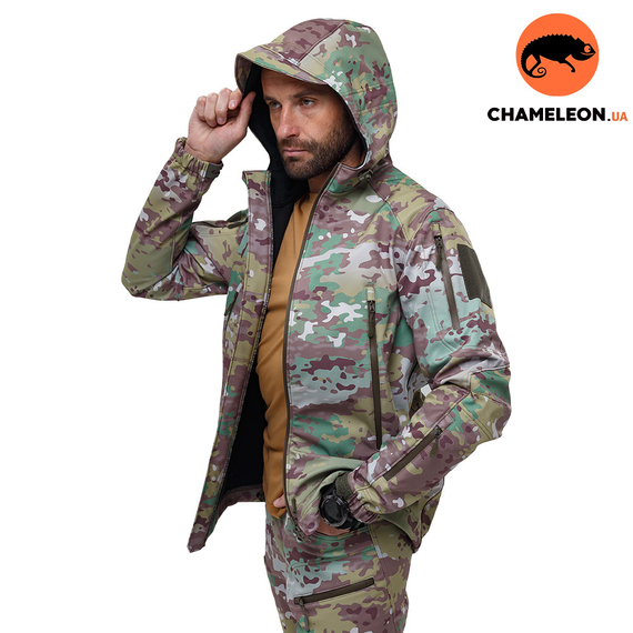 Демисезонная мужская куртка для охоты Soft Shell Spartan Util Cam, Розмір: 52-54 (L)
