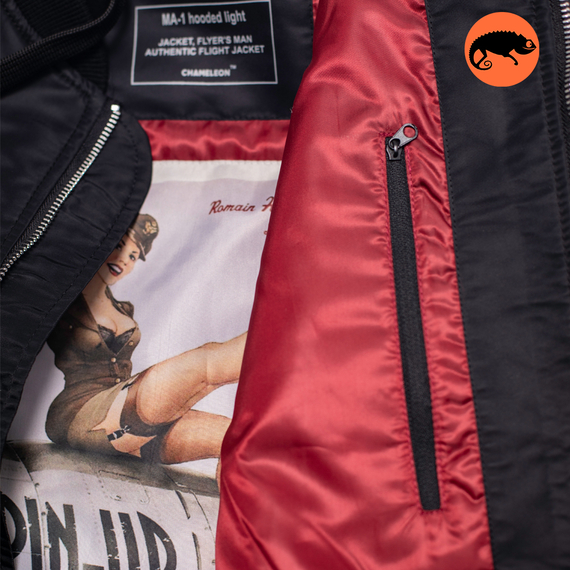 Куртка MA-1 hooded light Black, Размер: 64-66 (ХХХL), фото 11