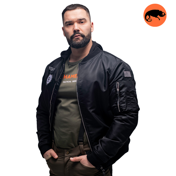 Куртка MA-1 hooded light Black, Размер: 64-66 (ХХХL), фото 5