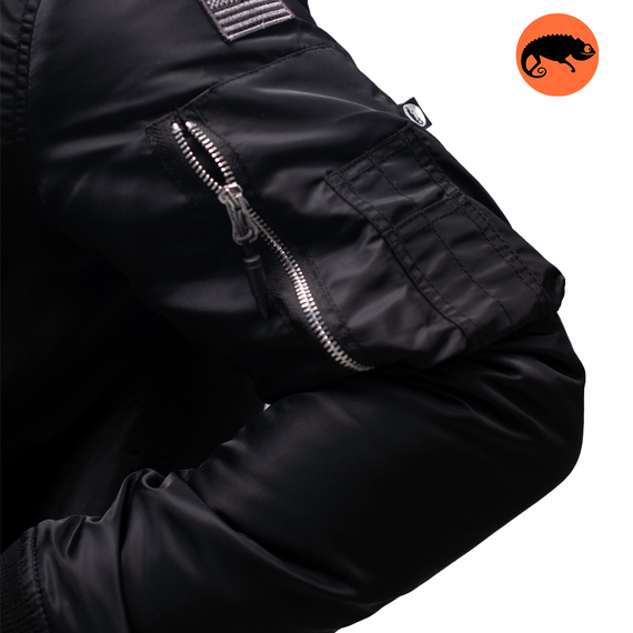 Куртка MA-1 hooded light Black, Размер: 52-54 (L), фото 6