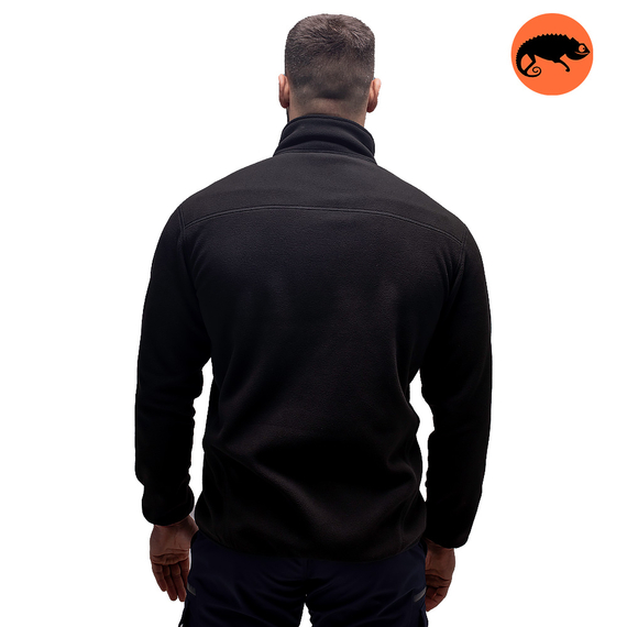 Демисезонная мужская кофта флисовая черная Stratus Black, Размер: 40-42 (XS), фото 4