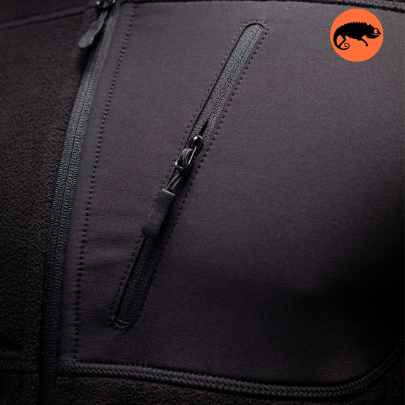 Демисезонная мужская кофта флисовая черная Stratus Black, Размер: 48-50 (M), фото 6