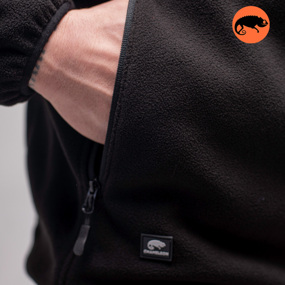 Демисезонная мужская кофта флисовая черная Stratus Black, Размер: 48-50 (M), фото 5