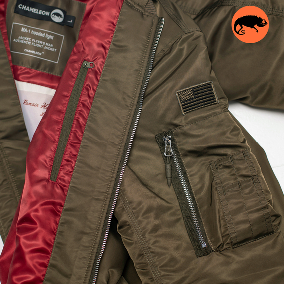 Куртка MA-1 hooded light Olive, Размер: 44-46 (S), фото 10