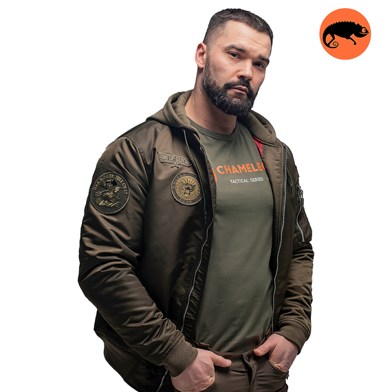 Куртка MA-1 hooded light Olive, Размер: 44-46 (S), фото 3