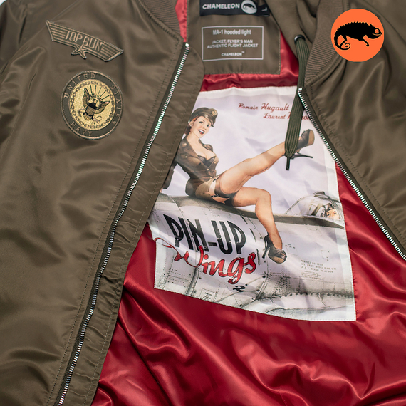 Куртка MA-1 hooded light Olive, Размер: 44-46 (S), фото 9