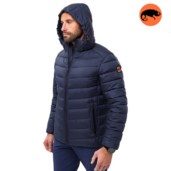 Синяя мужская куртка спортивная с капюшоном Proxima Navy, Размер: 52-54 (L)