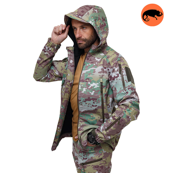 Демисезонная мужская куртка для охоты Soft Shell Spartan Util Cam, Розмір: 44-46 (S)